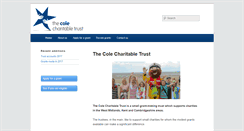 Desktop Screenshot of colecharitabletrust.org.uk