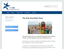 Tablet Screenshot of colecharitabletrust.org.uk